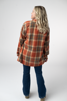 08.21 EN ROUTE Tunic Plaid Top - Pumpkin Plaid-Tops-Dear Me Southern Boutique, located in DeRidder, Louisiana