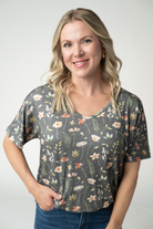 09.02 EN ROUTE Chloe Cozy Top - Wildflower Meadow-Tops-Dear Me Southern Boutique, located in DeRidder, Louisiana