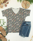 09.02 EN ROUTE Chloe Cozy Top - Wildflower Meadow-Tops-Dear Me Southern Boutique, located in DeRidder, Louisiana