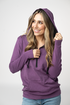09.02 EN ROUTE Classic HalfZip Hoodie - Black and Purple-Hoodie-Dear Me Southern Boutique, located in DeRidder, Louisiana
