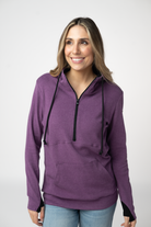 09.02 EN ROUTE Classic HalfZip Hoodie - Black and Purple-Hoodie-Dear Me Southern Boutique, located in DeRidder, Louisiana