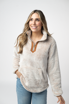 09.02 EN ROUTE Ryan 1/4 Zip Sherpa - Camel-outerwear-Dear Me Southern Boutique, located in DeRidder, Louisiana
