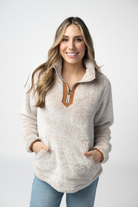 09.02 EN ROUTE Ryan 1/4 Zip Sherpa - Camel-outerwear-Dear Me Southern Boutique, located in DeRidder, Louisiana