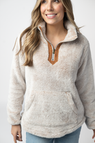 09.02 EN ROUTE Ryan 1/4 Zip Sherpa - Camel-outerwear-Dear Me Southern Boutique, located in DeRidder, Louisiana