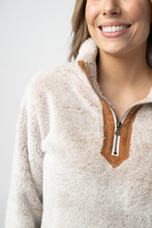 09.02 EN ROUTE Ryan 1/4 Zip Sherpa - Camel-outerwear-Dear Me Southern Boutique, located in DeRidder, Louisiana
