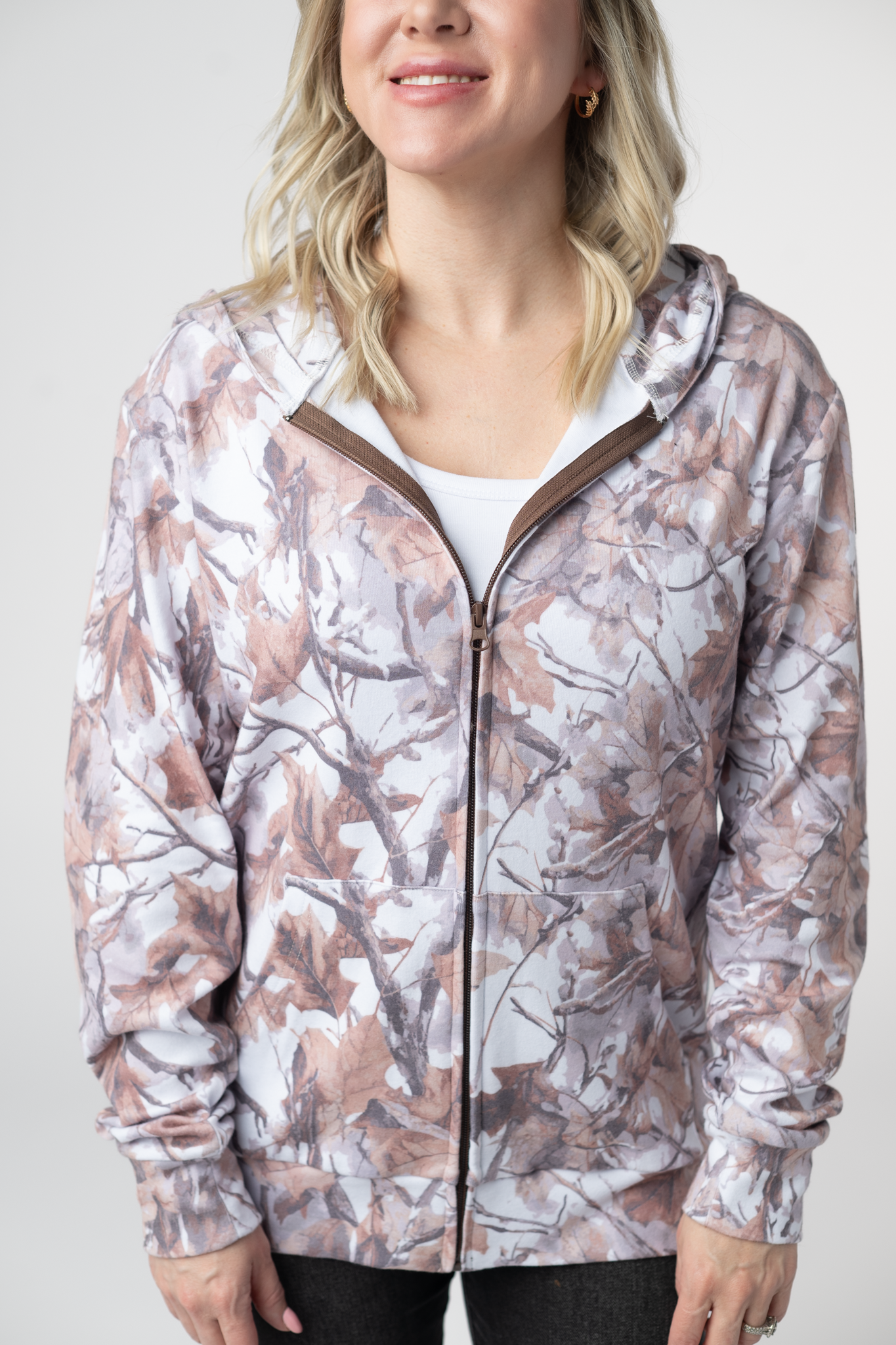 09.09 EN ROUTE Fullzip Hoodie - Woodsy Camo-hoodie-Dear Me Southern Boutique, located in DeRidder, Louisiana