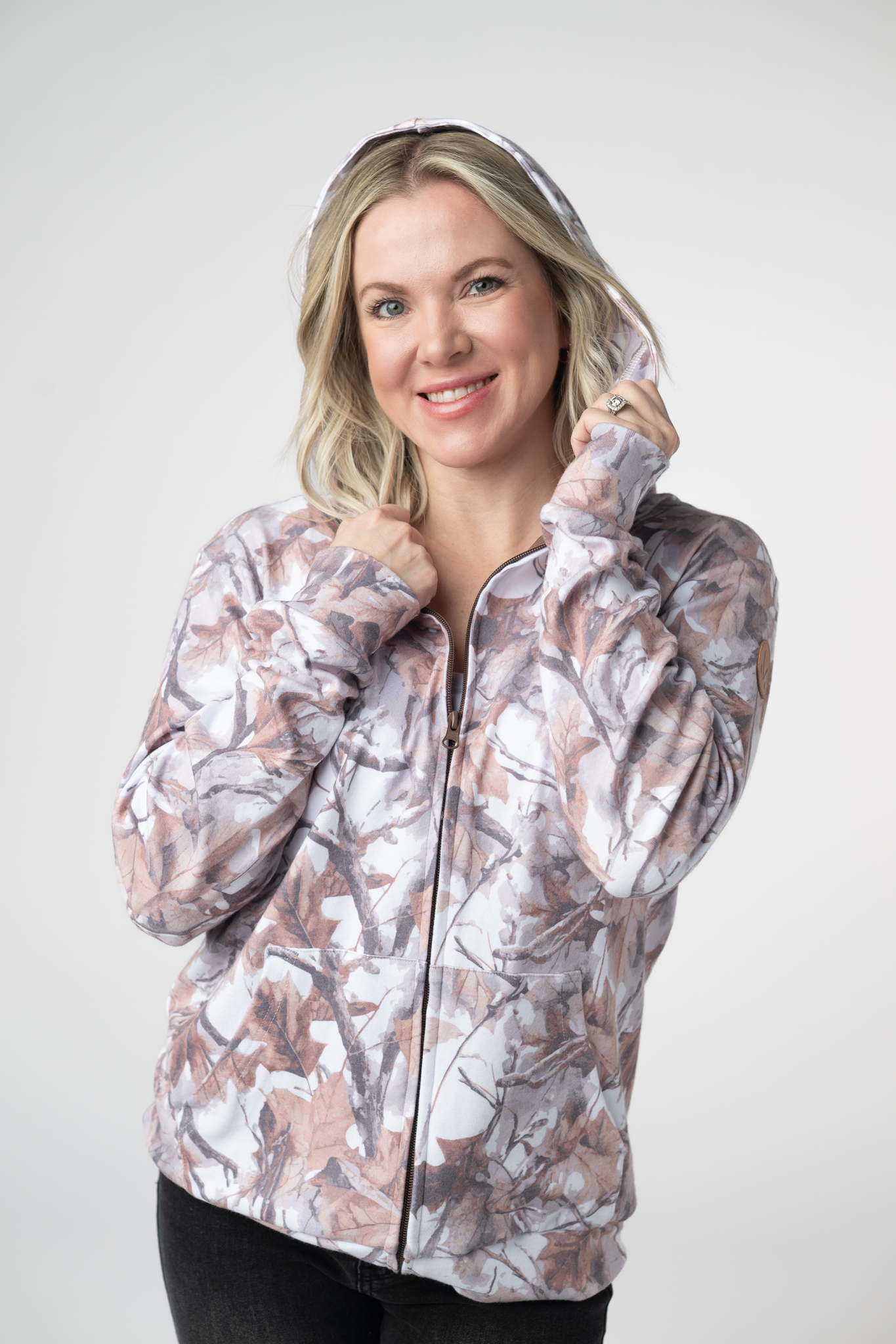 09.09 EN ROUTE Fullzip Hoodie - Woodsy Camo-hoodie-Dear Me Southern Boutique, located in DeRidder, Louisiana