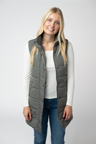 09.09 EN ROUTE Harlow Long Vest - Grey-clothing-Dear Me Southern Boutique, located in DeRidder, Louisiana
