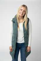 09.09 EN ROUTE Harlow Long Vest - Teal-clothing-Dear Me Southern Boutique, located in DeRidder, Louisiana