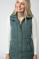 09.09 EN ROUTE Harlow Long Vest - Teal-clothing-Dear Me Southern Boutique, located in DeRidder, Louisiana