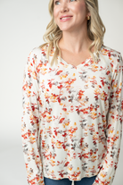 09.09 EN ROUTE Larissa Long Sleeve - Autumn Watercolor-Tops-Dear Me Southern Boutique, located in DeRidder, Louisiana