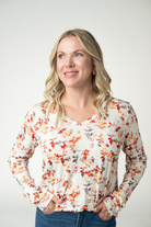09.09 EN ROUTE Larissa Long Sleeve - Autumn Watercolor-Tops-Dear Me Southern Boutique, located in DeRidder, Louisiana