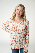 09.09 EN ROUTE Larissa Long Sleeve - Autumn Watercolor-Tops-Dear Me Southern Boutique, located in DeRidder, Louisiana