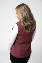 Remy Zip Up Vest - Burgundy-Vest-Dear Me Southern Boutique, located in DeRidder, Louisiana