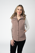 09.09 EN ROUTE Remy Zip Up Vest - Chestnut-Vest-Dear Me Southern Boutique, located in DeRidder, Louisiana