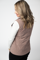 09.09 EN ROUTE Remy Zip Up Vest - Chestnut-Vest-Dear Me Southern Boutique, located in DeRidder, Louisiana
