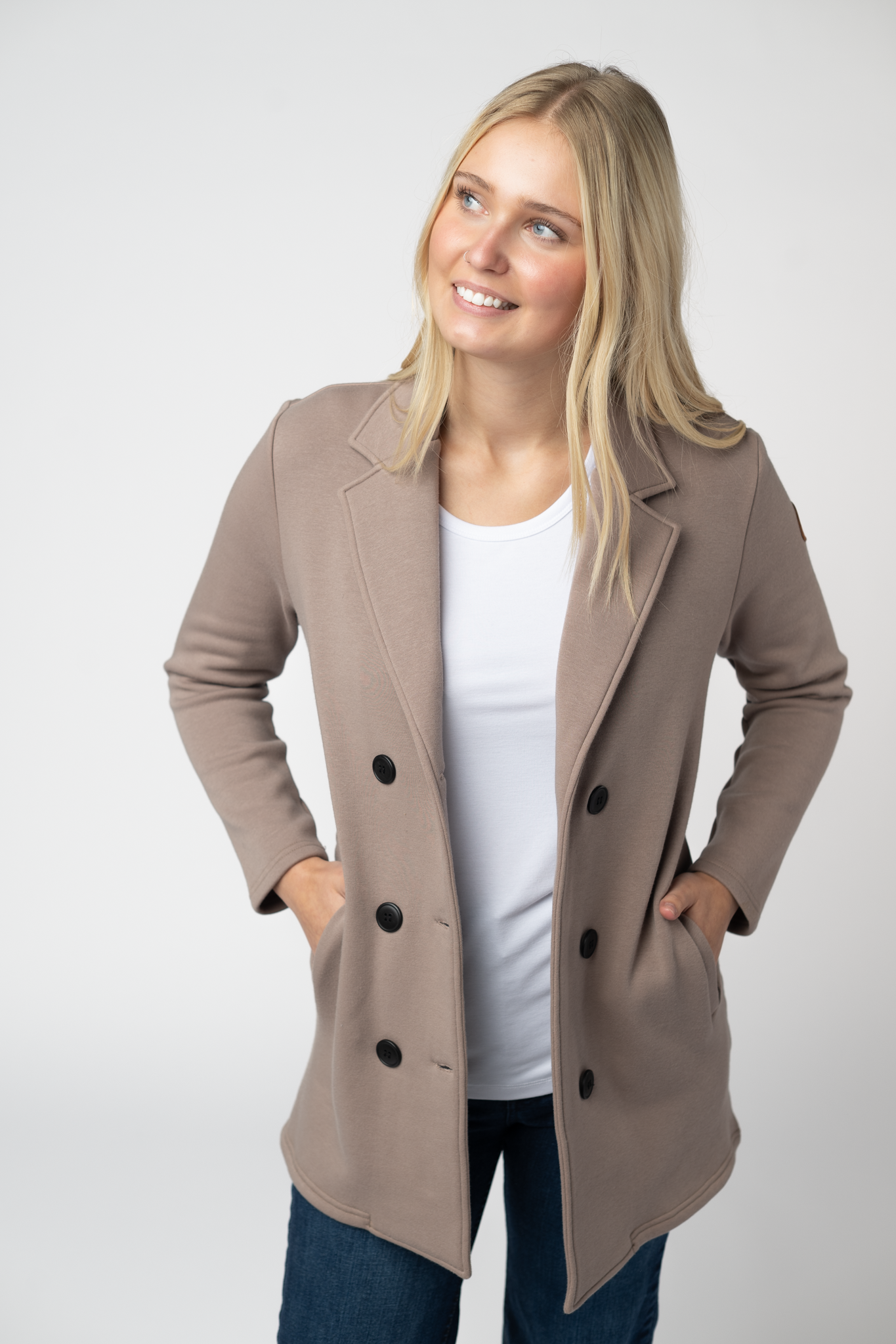 09.09 EN ROUTE Scarlett Sweater Jacket - Mocha-Jacket-Dear Me Southern Boutique, located in DeRidder, Louisiana
