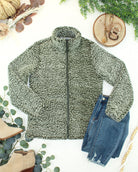 09.09 EN ROUTE Two Tone Fullzip Sherpa - Olive and White-outerwear-Dear Me Southern Boutique, located in DeRidder, Louisiana