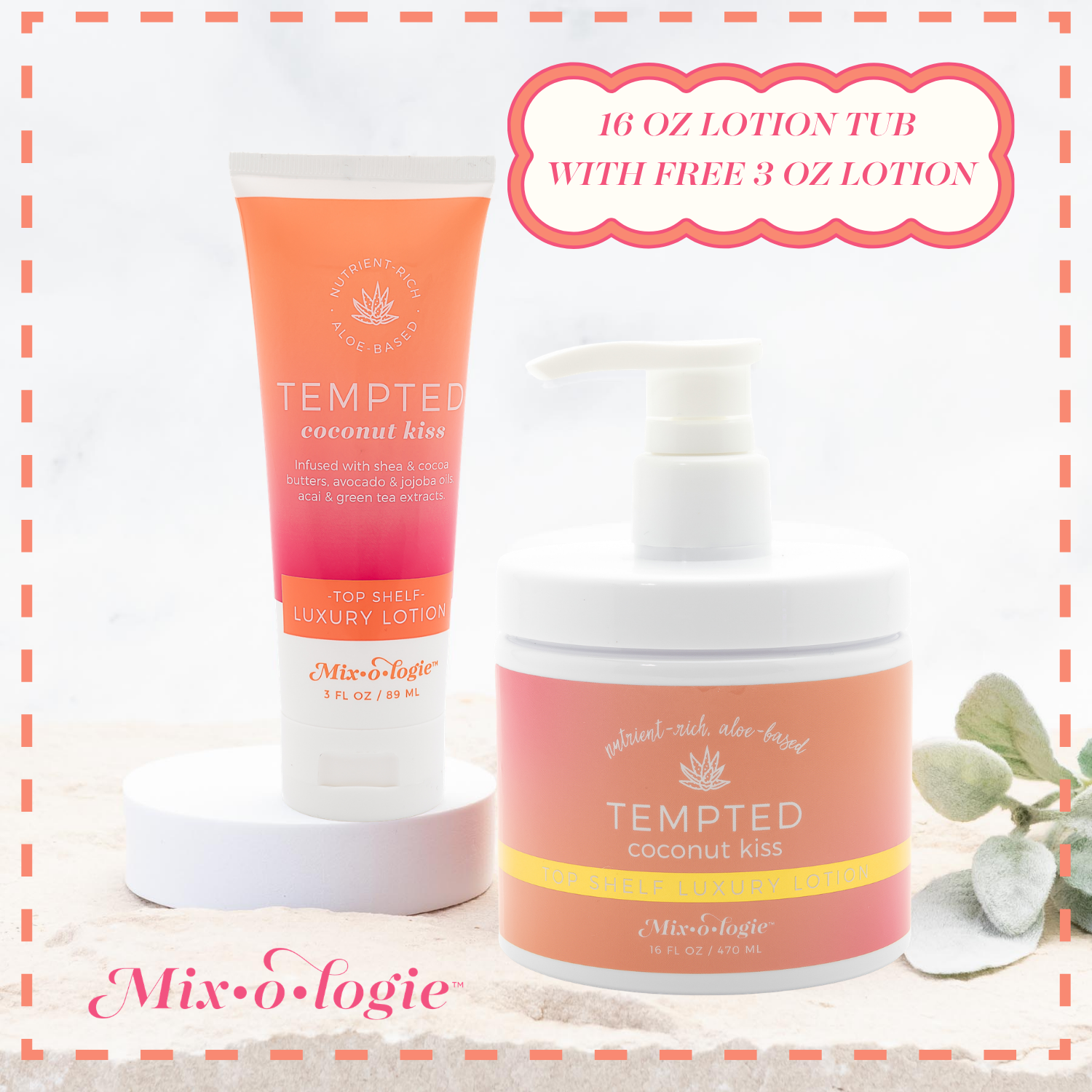 16 oz. TUB of Top Shelf Luxury Lotion with Free 3 oz Lotion by Mixologie-Presales-Dear Me Southern Boutique, located in DeRidder, Louisiana