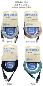 2-Pack 10ft. USBC Cable-Other Accessories-Dear Me Southern Boutique, located in DeRidder, Louisiana