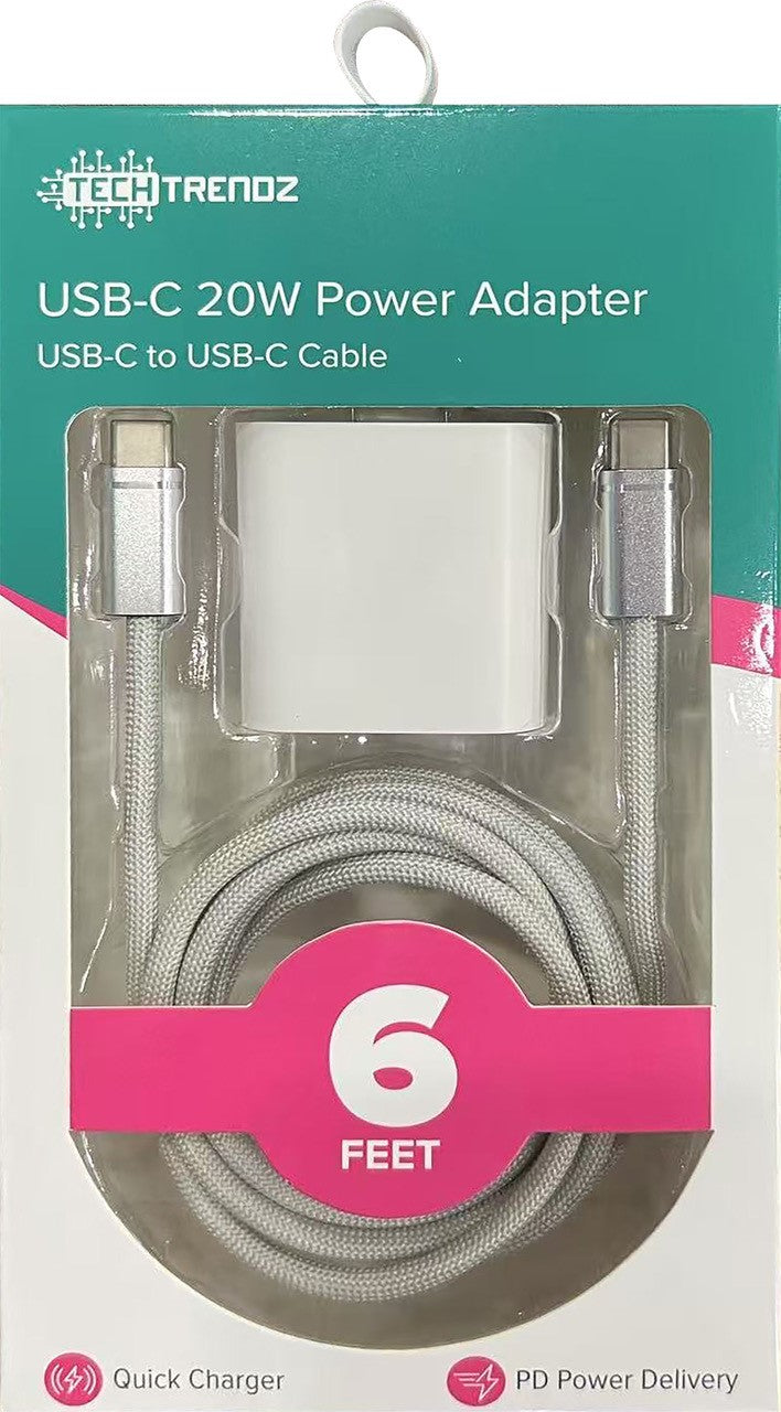 6ft. USBC to USBC Fast Charging Set-Dear Me Southern Boutique, located in DeRidder, Louisiana