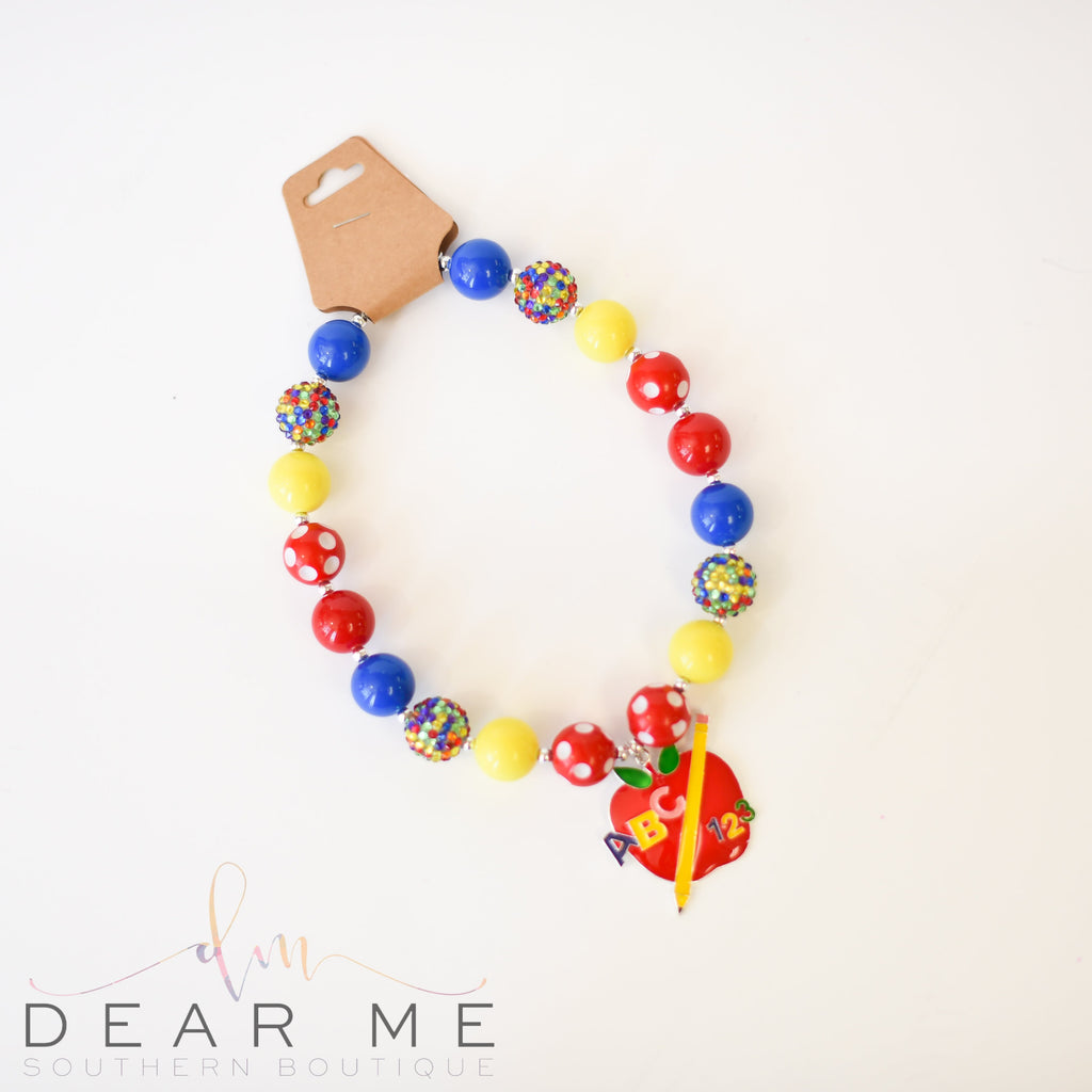 ABC 123 Bubblegum Necklace-Kids Jewelry-Dear Me Southern Boutique, located in DeRidder, Louisiana