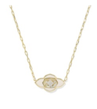 Abbie Medallion Gold Necklace-Jewelry-Dear Me Southern Boutique, located in DeRidder, Louisiana