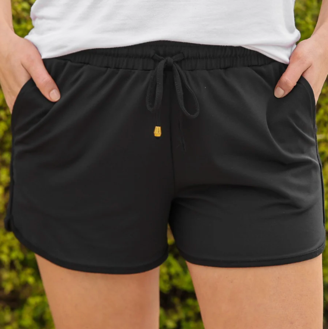 After Dark Black Everyday Shorts-Shorts/Skirts/Skorts-Dear Me Southern Boutique, located in DeRidder, Louisiana
