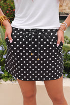 After Dark Polka Dot Everyday Skort-Skort-Dear Me Southern Boutique, located in DeRidder, Louisiana
