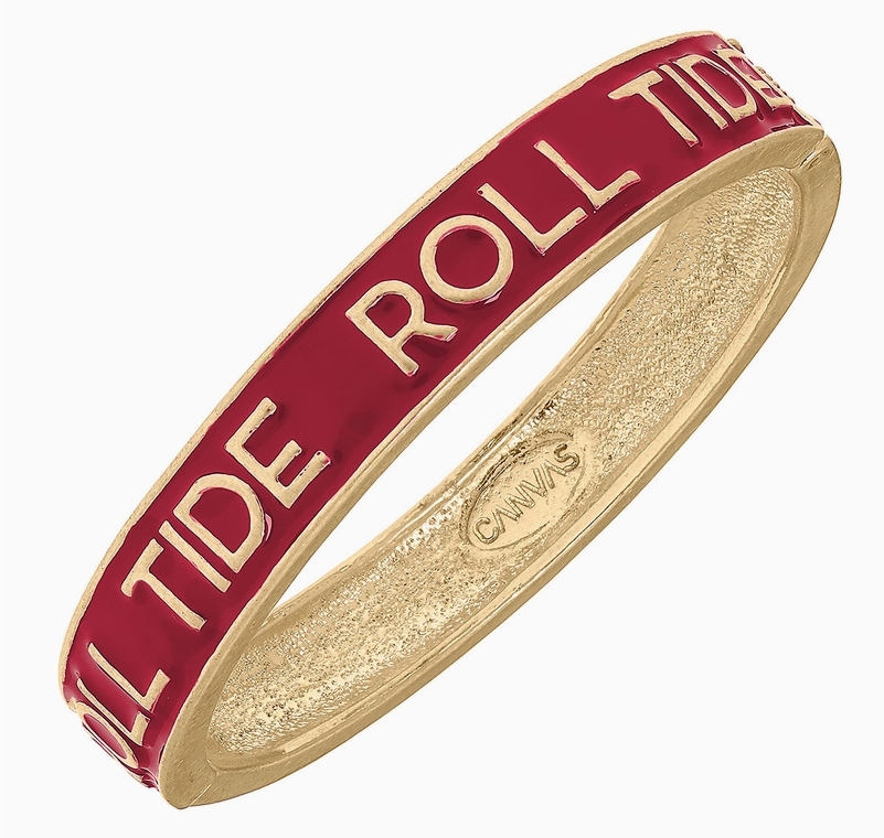 Alabama Crimson Tide Hinge Bangle-Game Day-Dear Me Southern Boutique, located in DeRidder, Louisiana