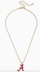 Alabama Enamel Pendant Necklace-Game Day-Dear Me Southern Boutique, located in DeRidder, Louisiana