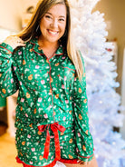 All I Want For Christmas Pajama Set-Pajamas-Dear Me Southern Boutique, located in DeRidder, Louisiana