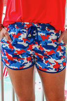 Americana Camo Everyday Shorts-Shorts/Skirts/Skorts-Dear Me Southern Boutique, located in DeRidder, Louisiana