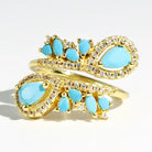 Aqua Bloom Ring-Dear Me Southern Boutique, located in DeRidder, Louisiana