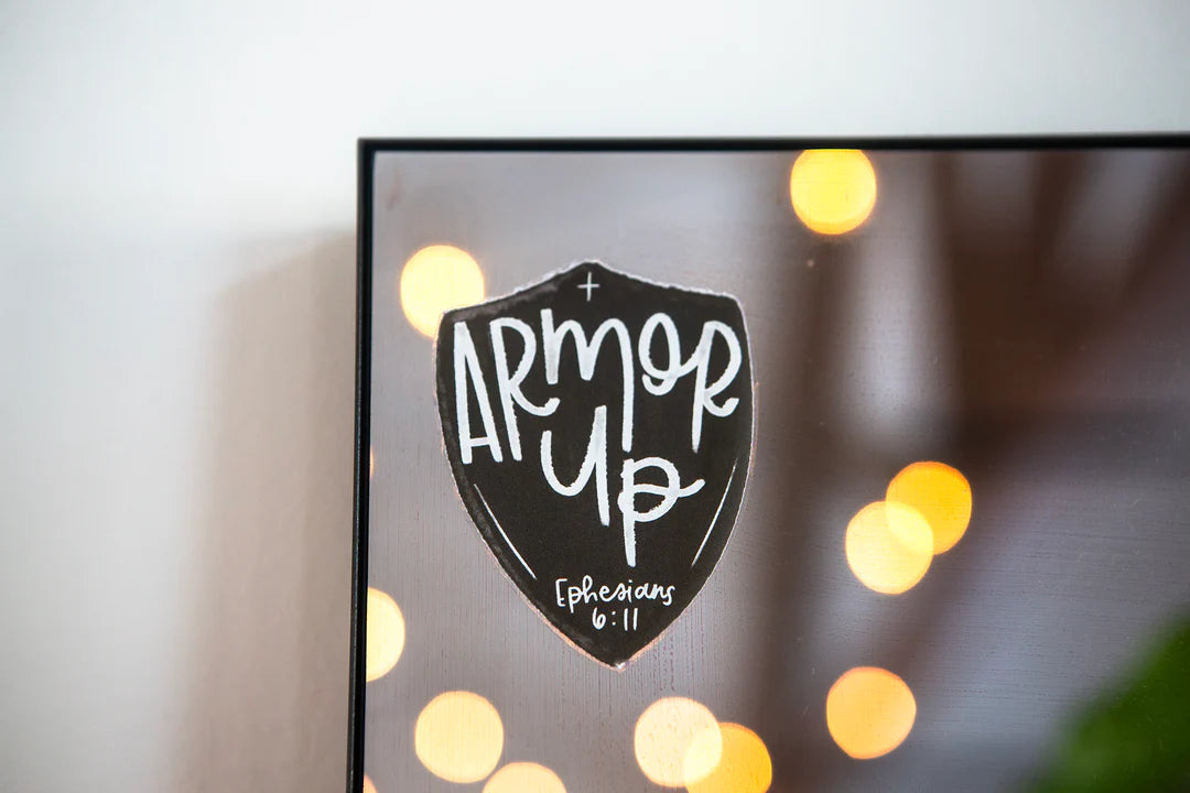 Armor Up Ephesians 1:6 Cling-JAG Stickers-Dear Me Southern Boutique, located in DeRidder, Louisiana