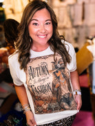 Autumn Fashin Bougie Rhinestone Tee-Graphic Tees-Dear Me Southern Boutique, located in DeRidder, Louisiana
