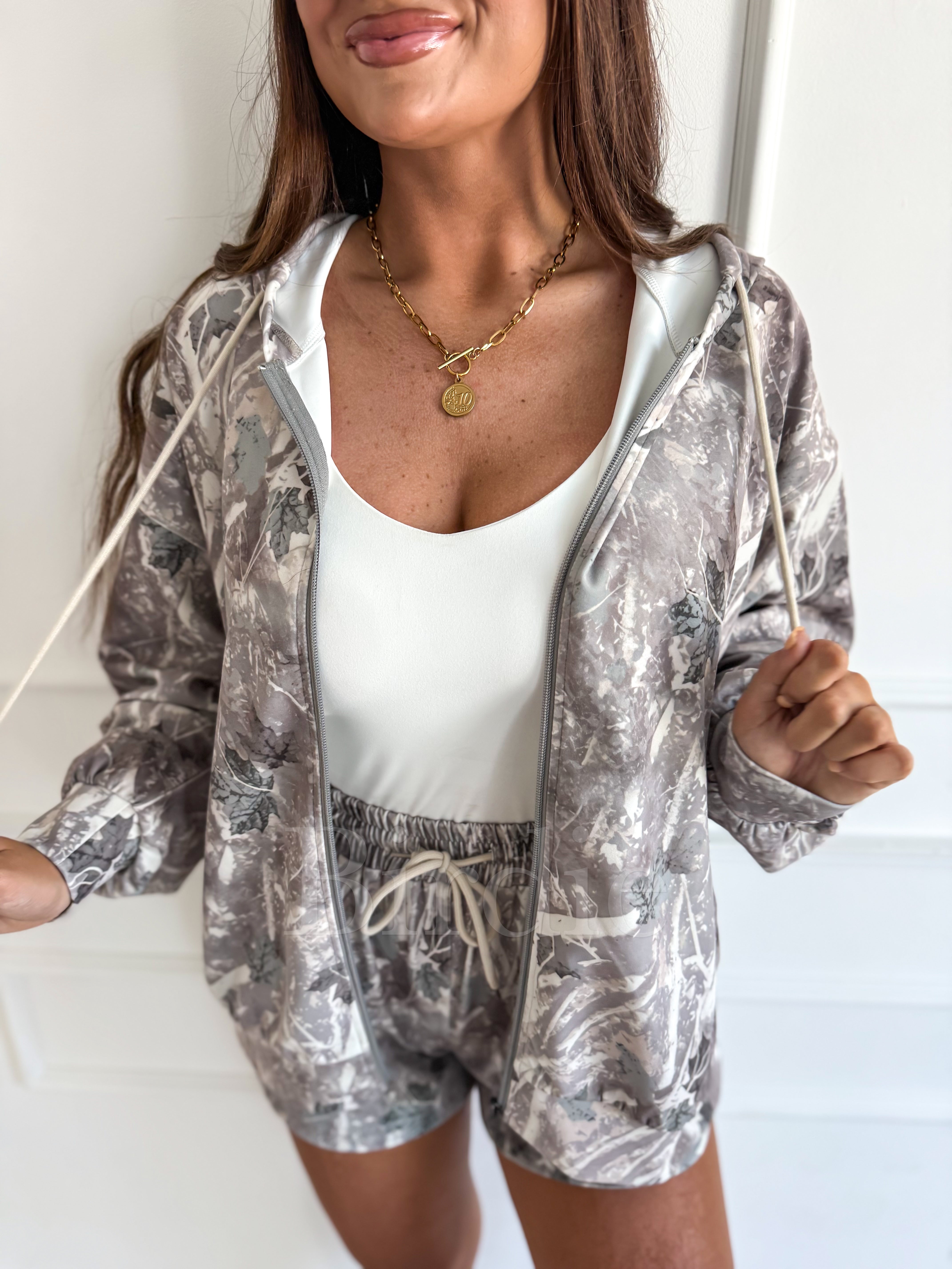 BIRDIE Cloud Nine Oversized Jacket in Iced Out Camo-Presales-Dear Me Southern Boutique, located in DeRidder, Louisiana
