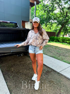 BIRDIE Dark Camo Quarter Zip Pullover-Presales-Dear Me Southern Boutique, located in DeRidder, Louisiana