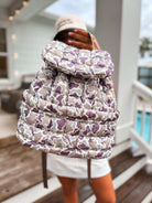 BIRDIE Duck Camo Quilted Backpack-Presales-Dear Me Southern Boutique, located in DeRidder, Louisiana
