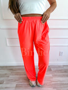 BIRDIE Flowy Wide-Leg Pants in Flamingo Freeze-Presales-Dear Me Southern Boutique, located in DeRidder, Louisiana