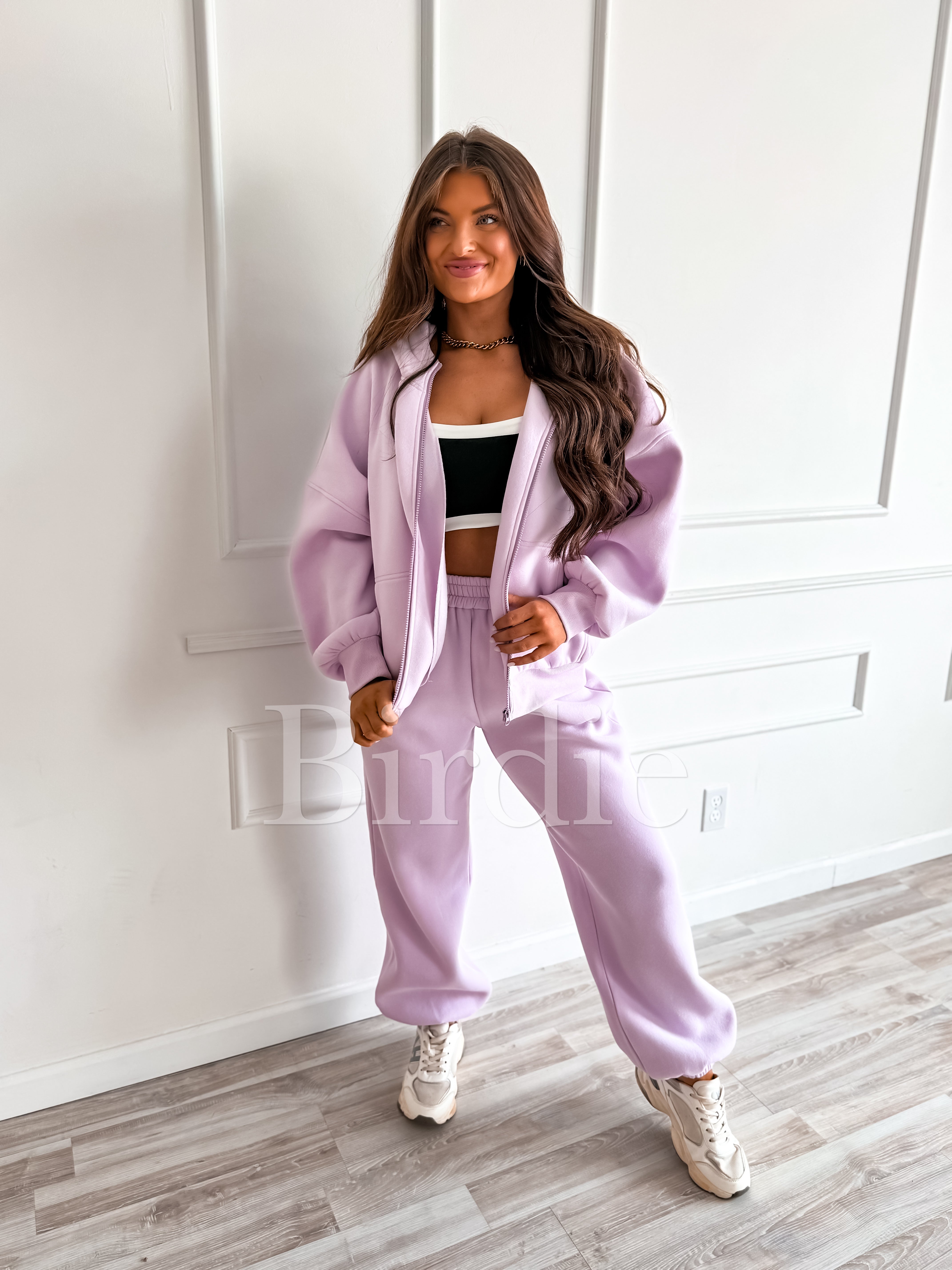 BIRDIE Pure Comfort Fleece Joggers in Light Lavender-Presales-Dear Me Southern Boutique, located in DeRidder, Louisiana
