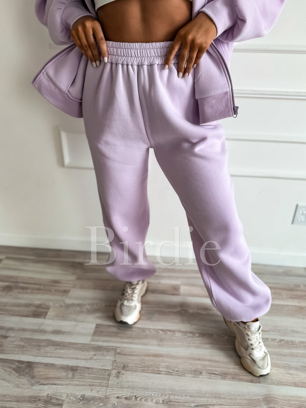 BIRDIE Pure Comfort Fleece Joggers in Light Lavender-Presales-Dear Me Southern Boutique, located in DeRidder, Louisiana