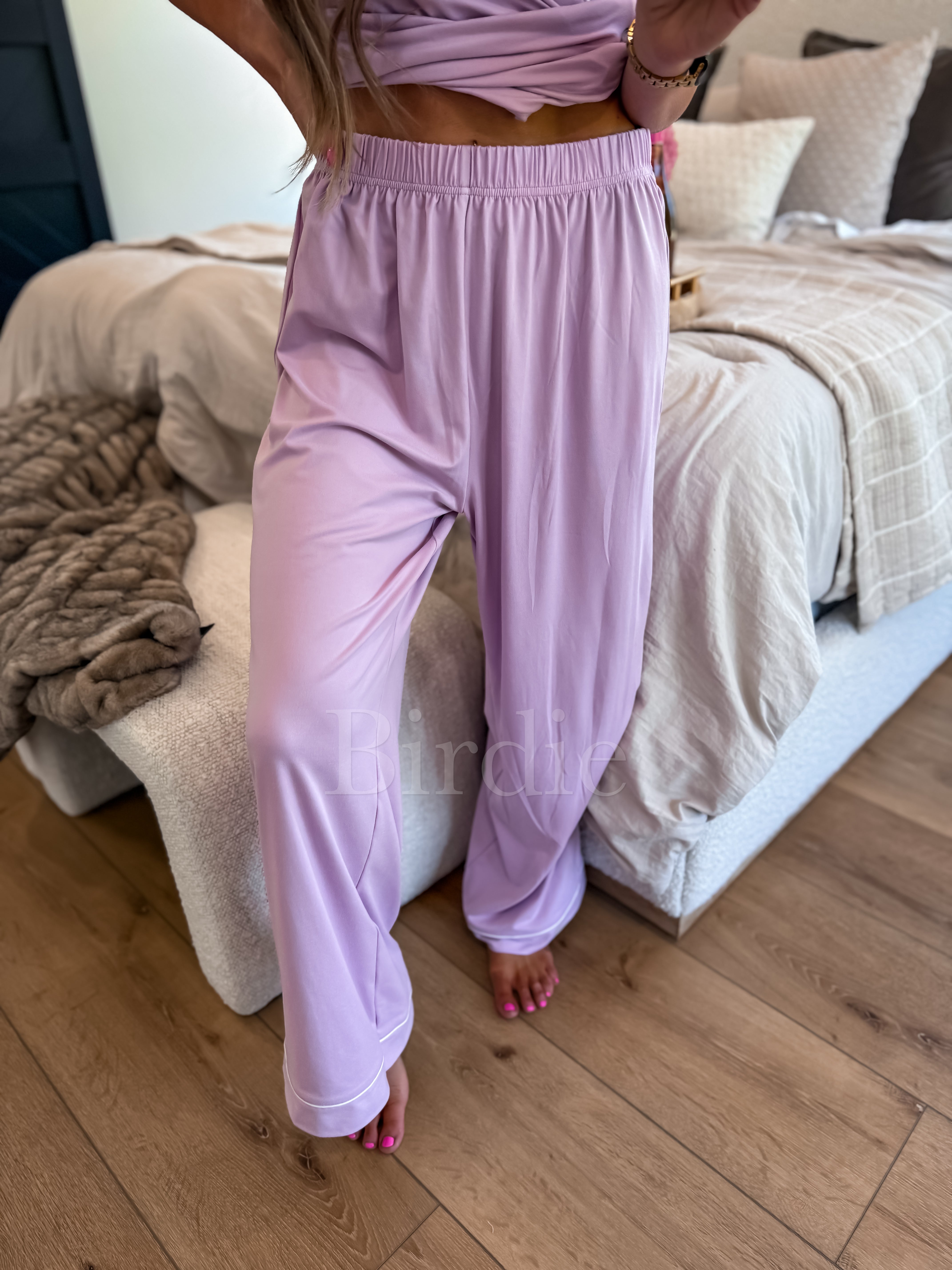 BIRDIE Short Sleeve PJ Set in Sugar Plum Scoop (sold as set)-Presales-Dear Me Southern Boutique, located in DeRidder, Louisiana