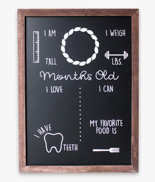 Baby Monthly Milestone Chalkboard Sign-Kids-Dear Me Southern Boutique, located in DeRidder, Louisiana