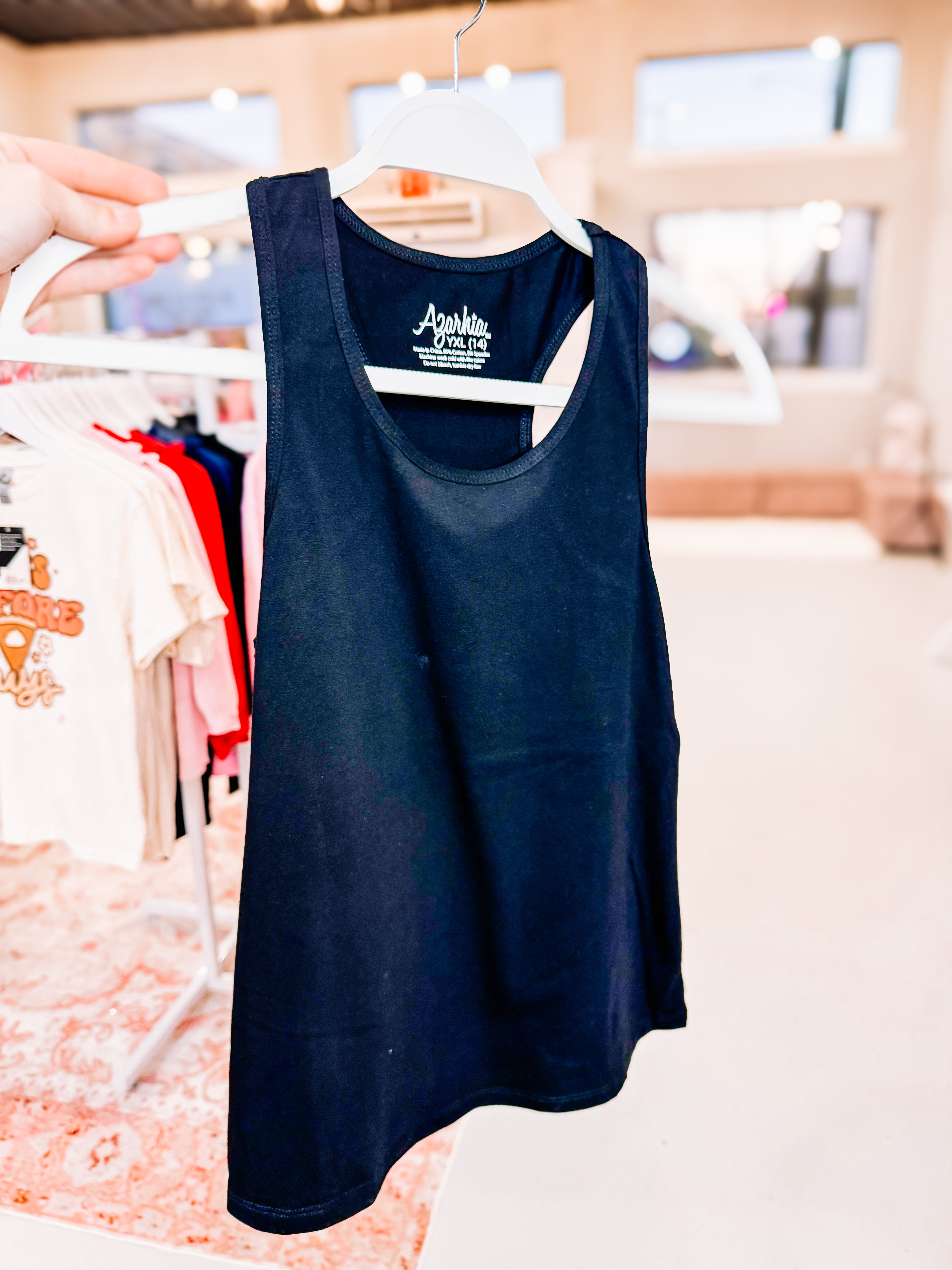 Back in Black Tank-JAG Tops-Dear Me Southern Boutique, located in DeRidder, Louisiana