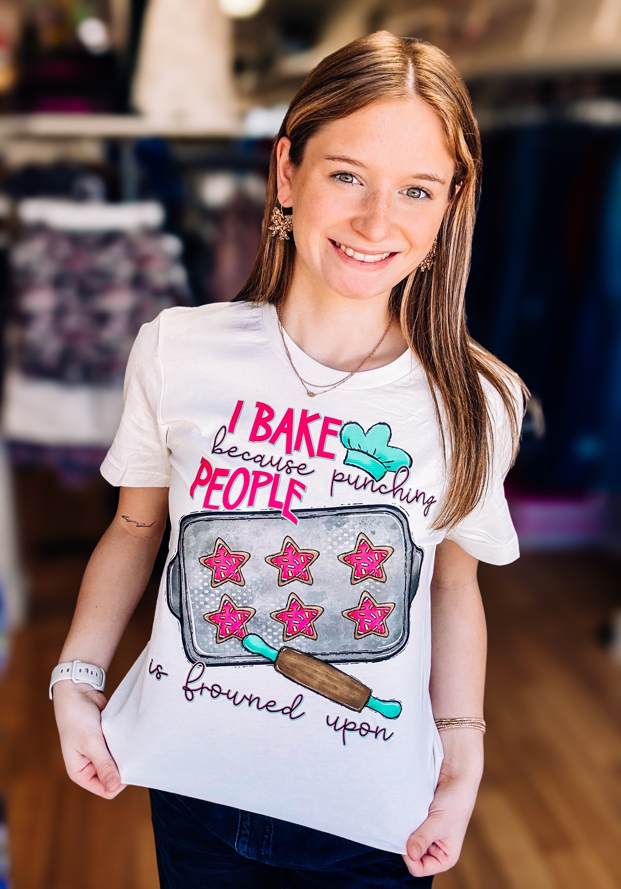 Baker Truth Womens Tee-Graphic Tees-Dear Me Southern Boutique, located in DeRidder, Louisiana