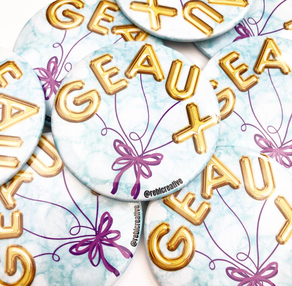 Balloons - Geaux - Game Day Button-Dear Me Southern Boutique, located in DeRidder, Louisiana