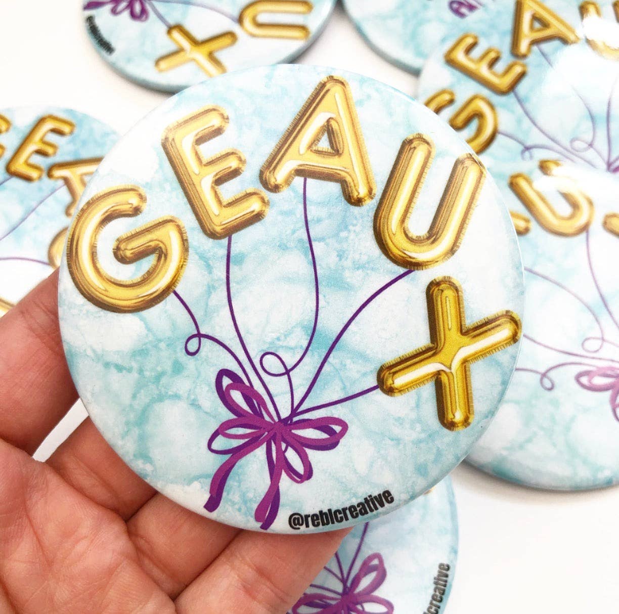 Balloons - Geaux - Game Day Button-Dear Me Southern Boutique, located in DeRidder, Louisiana