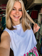 Banks Basic Lettuce Tank- White-Tanks/Bodysuits-Dear Me Southern Boutique, located in DeRidder, Louisiana