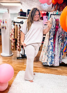 Barely There Lounge Set - Neutral Grey-Dear Me Southern Boutique, located in DeRidder, Louisiana